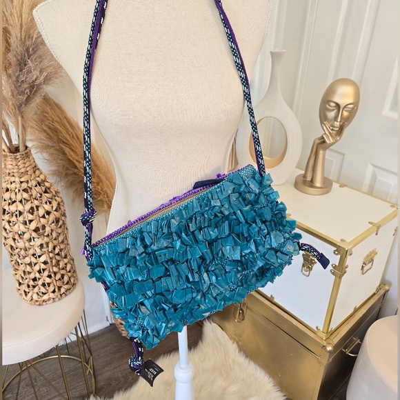 CUTE RECYCLED HANDMADE PURSE BY REFORM STUDIO & IDEOLOGY 💜💙 - Picture 6 of 15